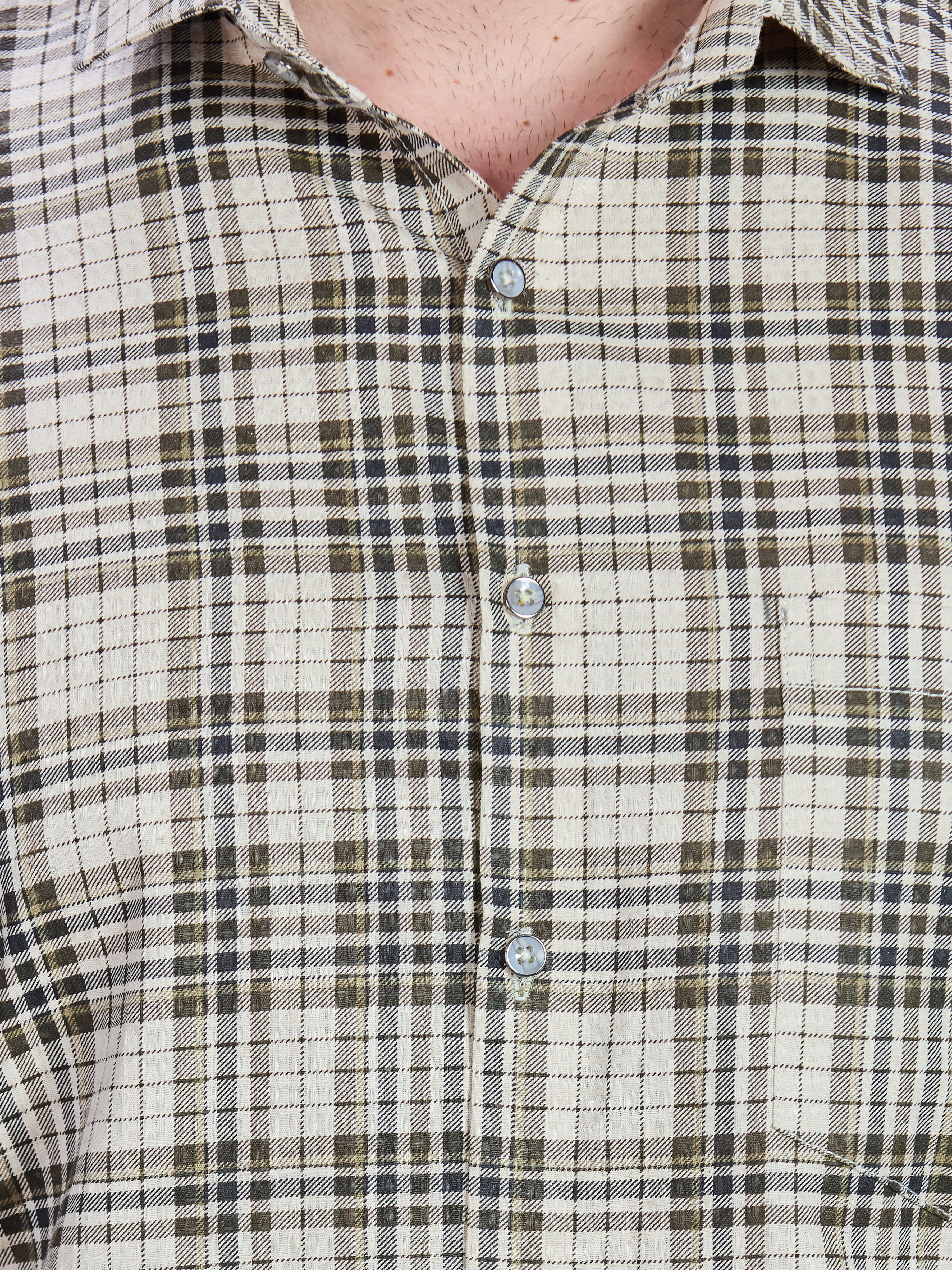 AXZON Beige & Olive Checked Casual Shirt for Men