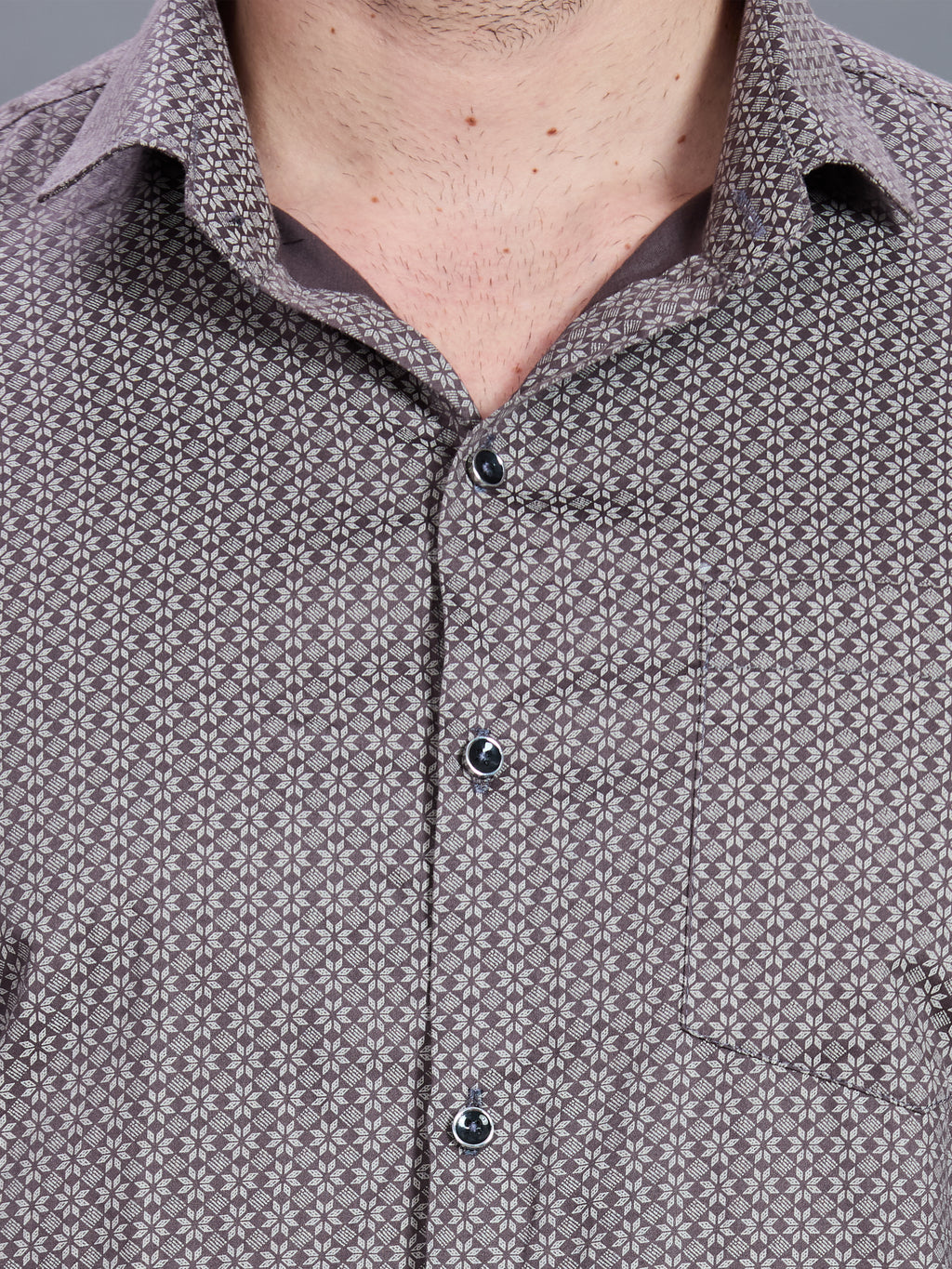 AXZON Brown Floral Printed Casual Shirt for Men